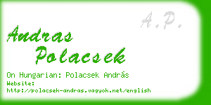 andras polacsek business card